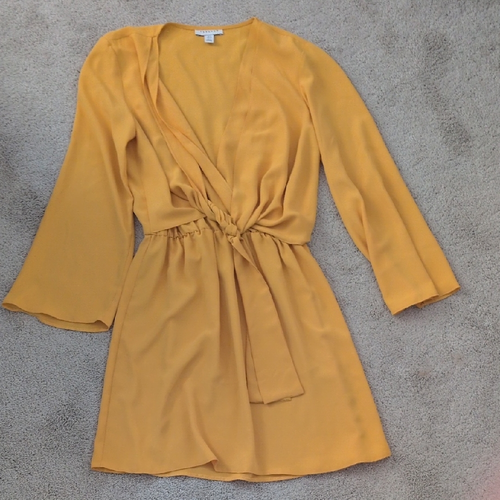 Topshop Yellow Mini Dress